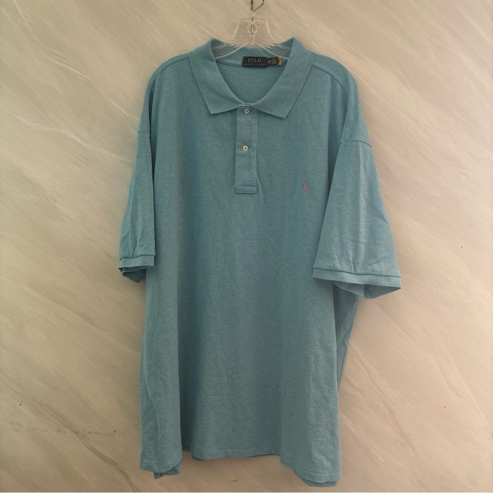 Ralph Lauren Polo 3XB Aqua Blue Short Sleeve Polo Shirt